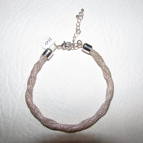 Silver Twisted Mesh Bracelet - NEW - Picture 1 of 6